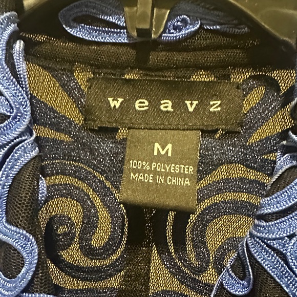 Weavz Black and Blue Swirl top - Picture 2 of 8